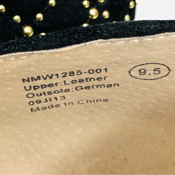 Naughty Monkey black and gold metal spike Flats SZ 9.5. RR1 - Picture 8 of 9